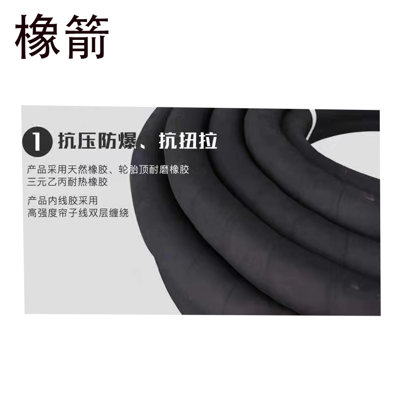 橡前 夹布输水胶管 Φ25mmX3层布 /根高清大图