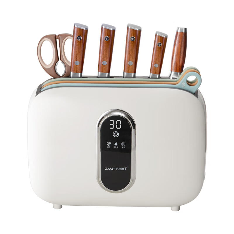 巧媳妇(SMART WIFE)凌锋消毒刀具10件套K-1528-10刀具套装菜板组合分类全套砧板刀具 白色