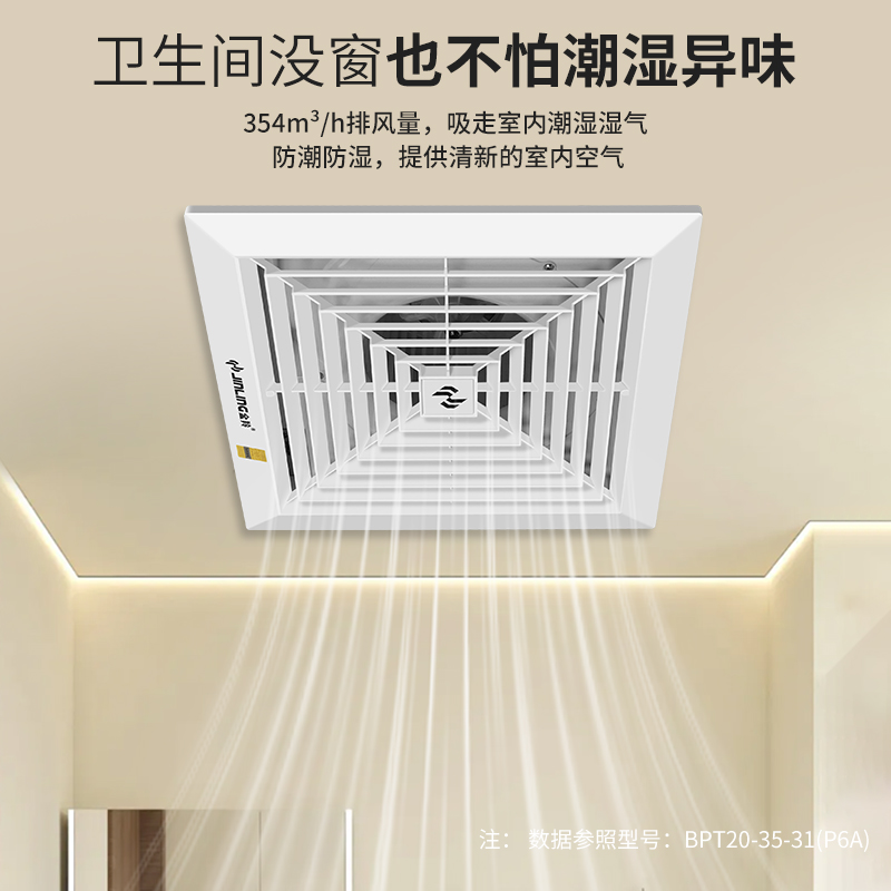 金羚 开孔排风扇290mm*290mm BPT20-12-30(P7A) 普通吊顶/开孔290mm*290mm 1个高清大图