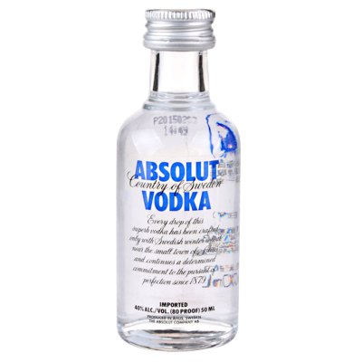 绝对伏特加(Absolut Vodka)洋酒 原味伏特加酒 小酒伴 50ml