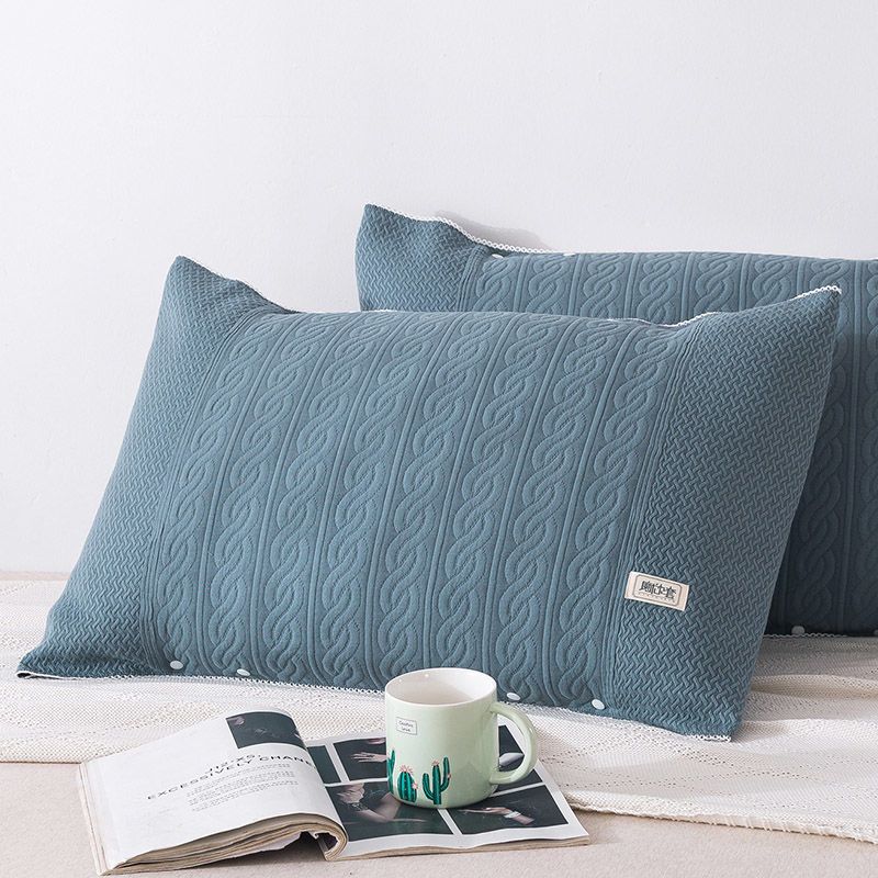 纯棉枕巾防滑不脱落一对装纯棉欧式全棉家用纱布盖巾枕头巾