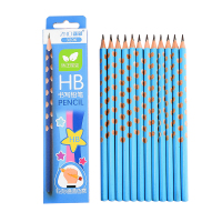 正彩(ZNCI)洞洞铅笔HB儿童矫正握姿小学生三角笔杆三棱书写铅笔文具用品单位10支装 3206蓝色10支装