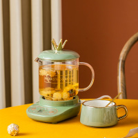 萌圈[祖母绿]0.8玻璃壶E(RTGL-A盖)+咖啡杯A+13cm勺A+养生杯底座F礼品