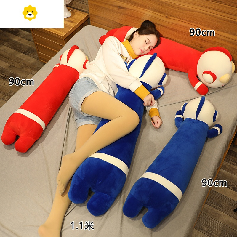 真智力毛绒玩具布娃娃安抚玩偶女孩床上女生睡觉大号抱枕男孩公仔 站款红色 45厘米(羽绒棉填充 柔软舒适) 送奥特曼动漫