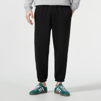 阿迪达斯（adidas）男 新款透气针织束脚运动休闲裤卫裤长裤IC9773 IB4048/黑色 S