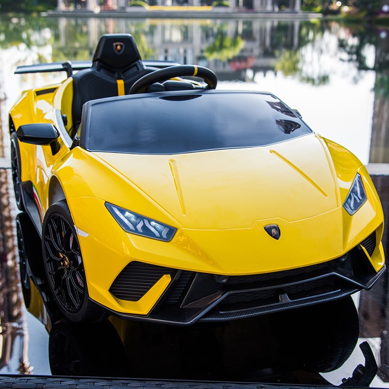 兰博基尼儿童电动车四轮遥控宝宝电动汽车小孩子网红玩具车可坐人视频