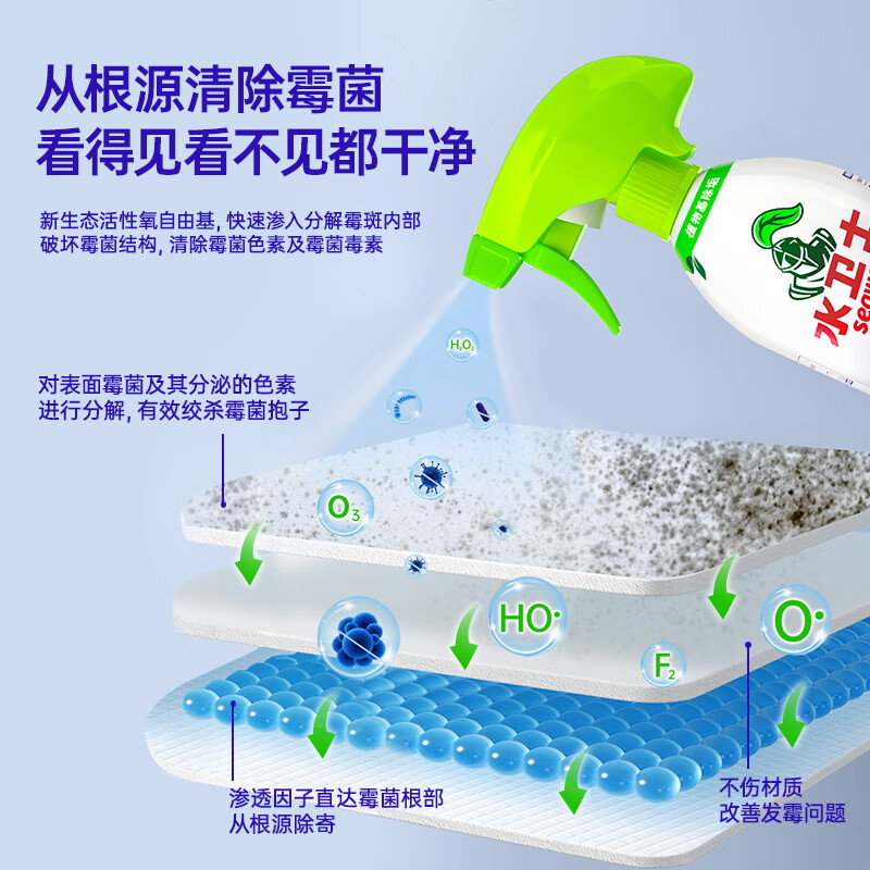 水卫士除霉清洁剂480g*3瓶 墙面除霉剂去霉菌霉斑家用墙壁除霉高清大图