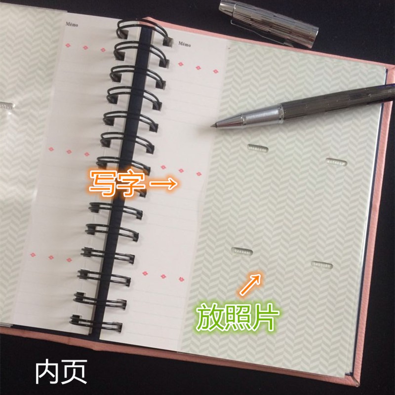 韩版皮面拍立得3寸4寸120张手机in打印照片创意影集插页式diy相册 三维工匠 蓝色4寸120张高清大图