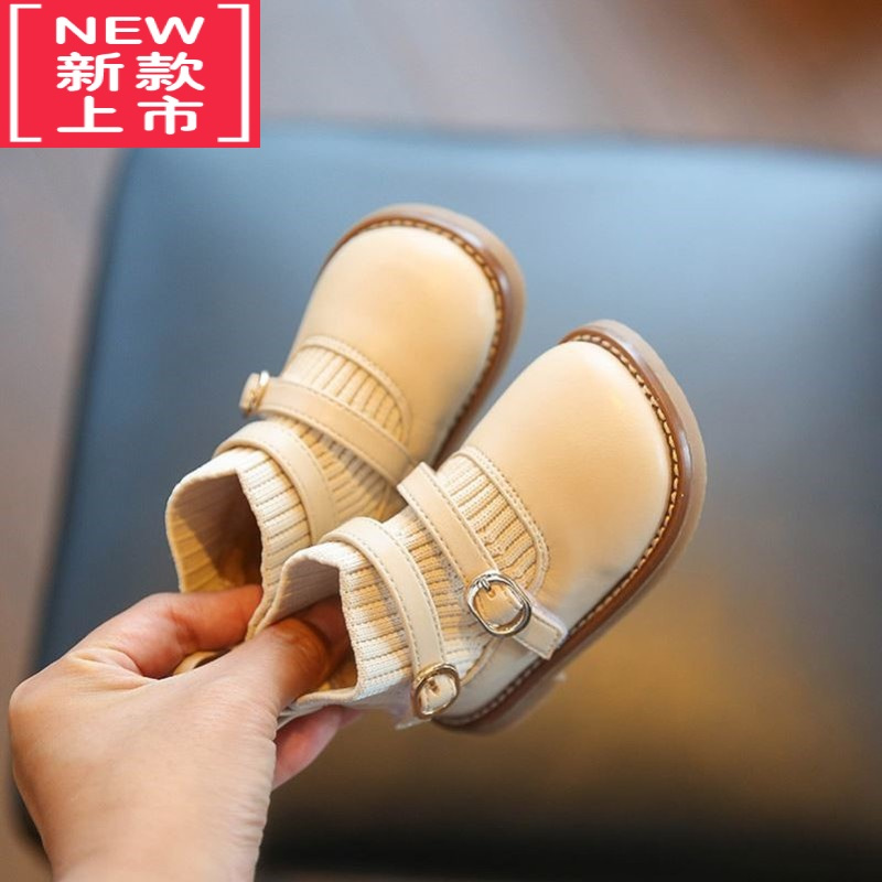 可莉允女宝宝鞋子春秋小皮鞋儿童软底学步鞋女童靴子婴儿公主鞋小童女鞋