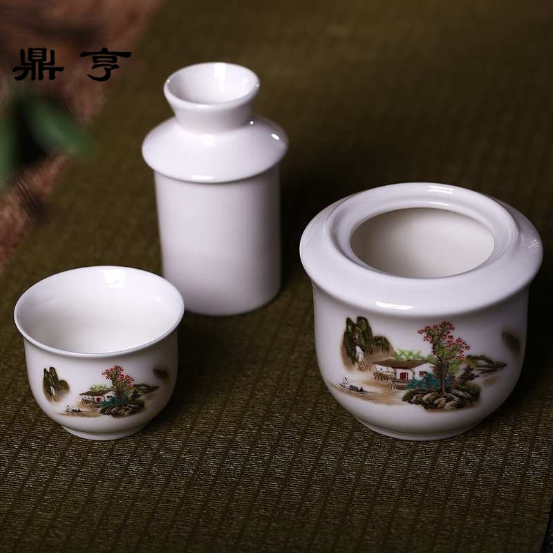 鼎亨温酒器套装景德镇陶瓷温酒具壶家用烫酒壶黄酒清酒酒杯暧白酒