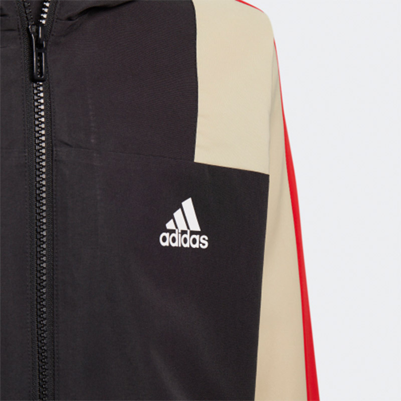 Adidas阿迪达斯 童装 2021春季新款男大童运动梭织夹克两件套