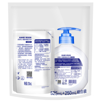 威露士健康抑菌洗手液丝蛋白525ml+袋装250ml