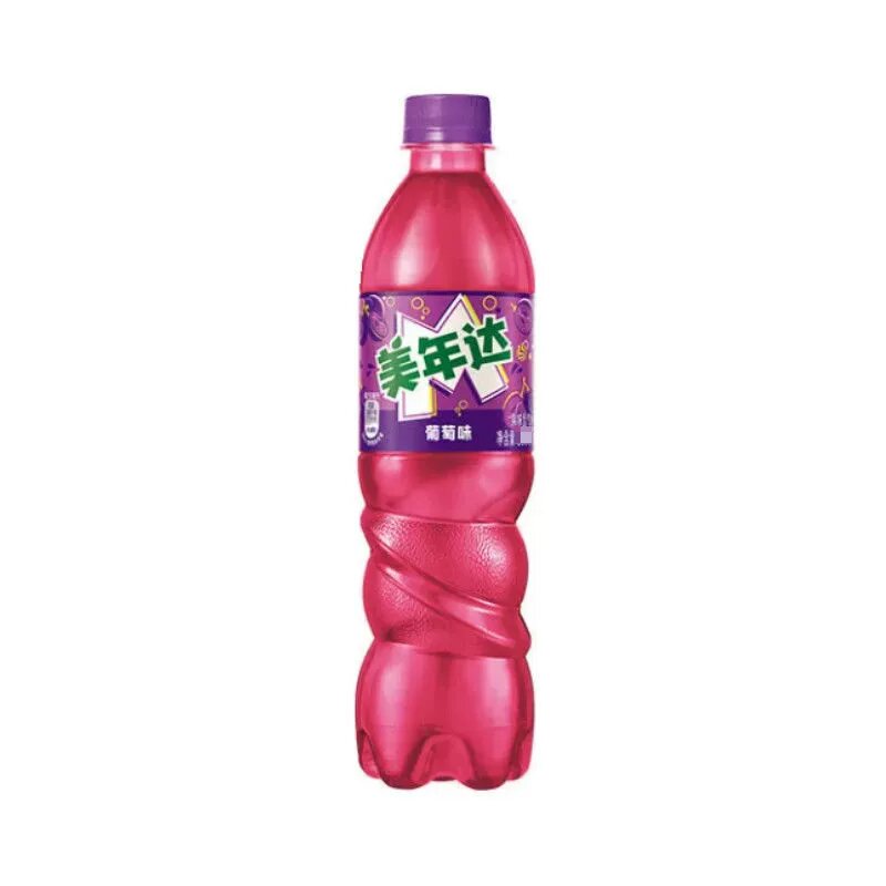 百事pepsi 美年达葡萄味味汽水碳酸饮料600ml*4瓶饮料碳酸饮料清爽解渴独特口味畅饮装大容量夏日必备高清大图
