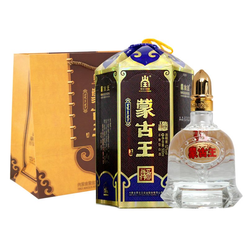 蒙古王52度天尊单瓶500ml纯粮高度浓香型内蒙草原特产白酒 送礼 宴请