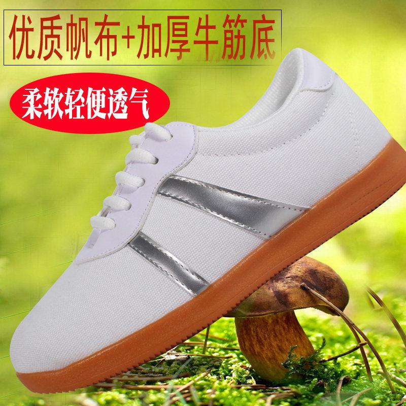太极鞋帆布春夏秋季武术鞋太极拳练功运动鞋牛筋底男女同款太极鞋