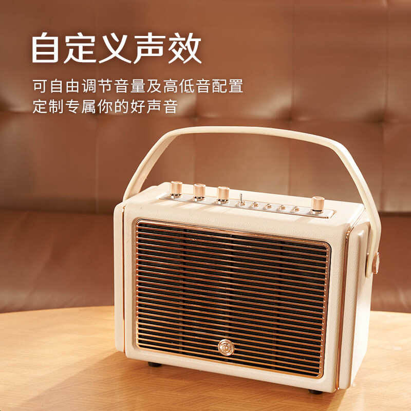 猫王音响M4 蓝牙音箱家用智能电脑音箱便携式低音炮无线户外音响移动防水重低音手提式音响 Mate4韵律白高清大图