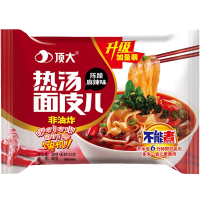 [中华特色]河北供销馆 顶大 热汤面皮陈醋麻辣味120g 非油炸速食泡面方便面 河北秦皇岛特产 华北