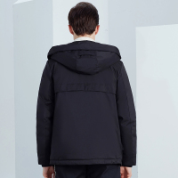 雅鹿羽绒服男加厚短款连帽外套2019冬季新款青年商务保暖防寒服H