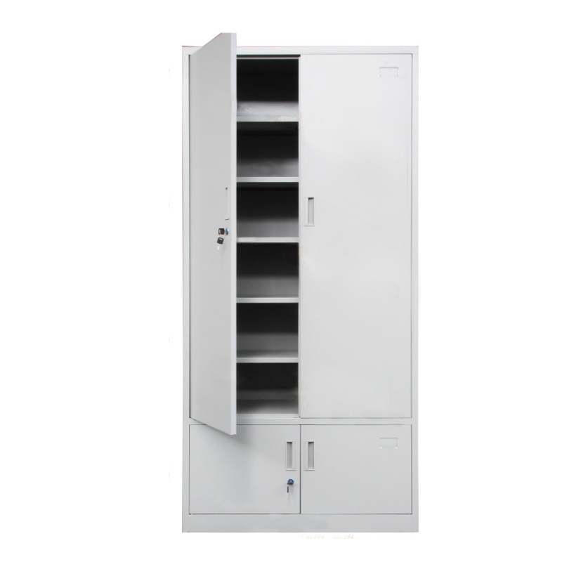 鸿业盛大简约现代办公文件柜850L*390W*1800H环保喷塑储物柜带锁高清大图