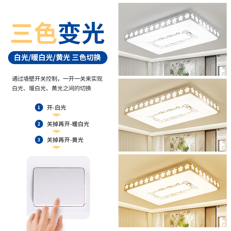 Grevol品拓PINTUOLED简约现代吸顶灯客厅灯亚克力圆形卧室灯具房间灯客厅灯餐厅灯家用温馨浪漫走廊灯具20M2