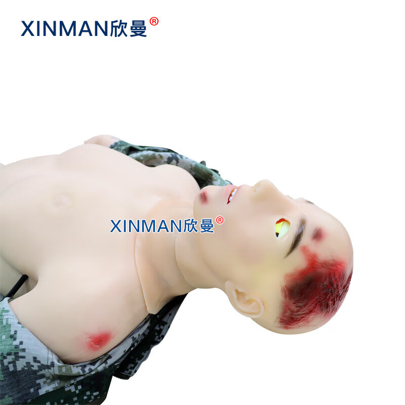 欣曼科教 基础伤情模拟人 卫勤战创伤救治技术训练模拟人 平板电脑控制 评估交互版XM-Y1012高清大图