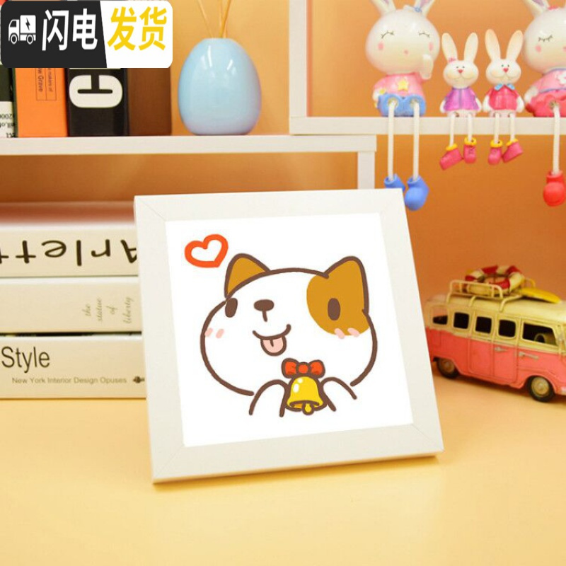 三维工匠十二生肖学生2019新款手工小件十字绣小幅初学者自己简单新手儿童 猴[带框架]精准印图20*20厘米高清大图