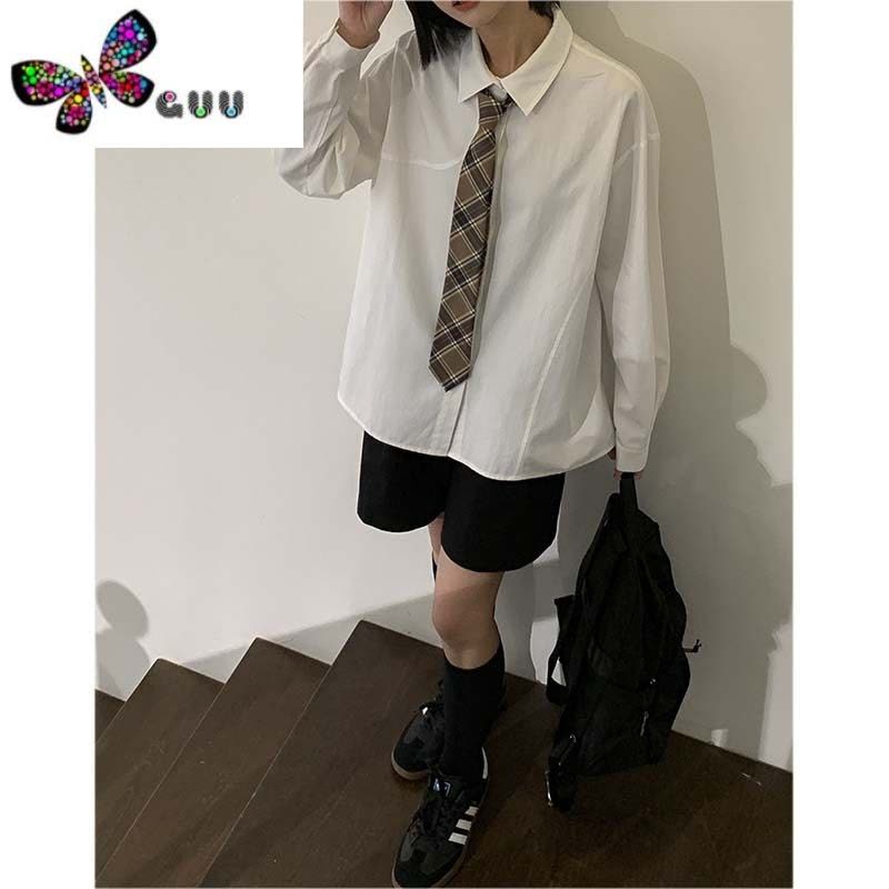 语娄[]二十岁学院百搭长袖衬衫叠穿少女可爱春图片