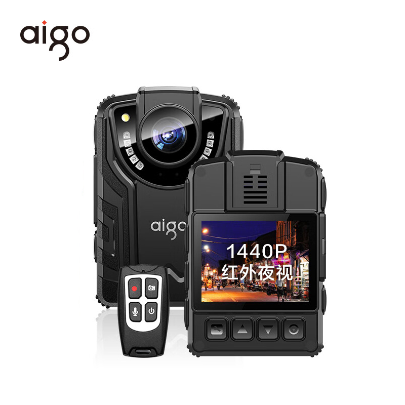 爱国者(aigo)DSJ-Y6 512G视频记录仪5800W1440p160°广角夜视北斗GPS双定位无线遥控IP66