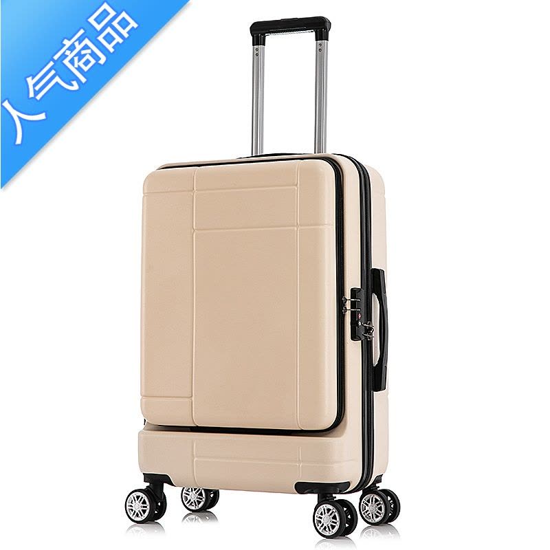 封后前开盖小行李箱拉杆箱男女小型登机箱20寸旅行箱小皮箱商务密码箱图片