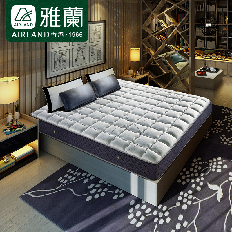 [苏宁自营]AIRLAND雅兰床垫 睡呗加硬版 能量调节面料 加硬承托 五区护脊弹簧超强静音透气循环卧室床垫23cm
