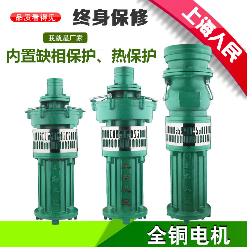 BONJEANQY油浸潜水泵80V深井抽水工业农用灌溉油浸泵2.2-7.5KW定制 3千瓦-3寸(75mm)-16米高清大图