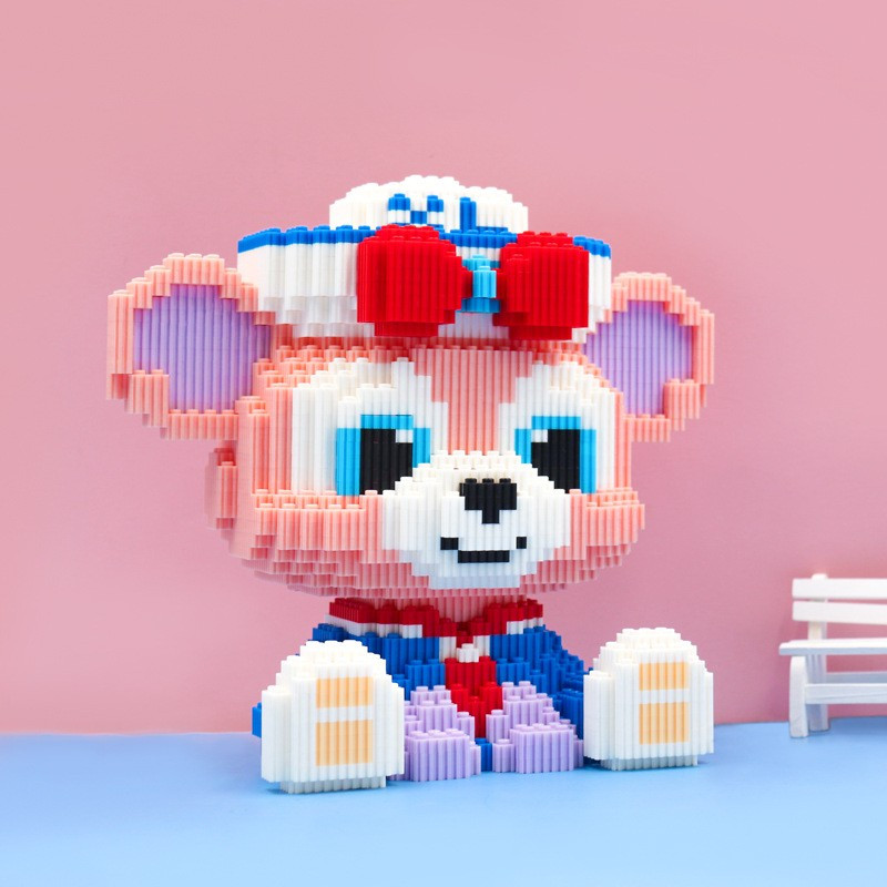 星黛露积木抖音同款小颗粒拼装玩具成人儿童拼插积木玩具立体拼图送