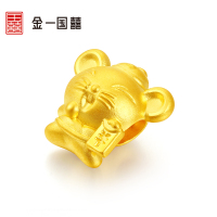 金一国囍足金3D硬金状元鼠吊坠路路通男女通用(定价)ACD058