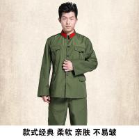 65式老式军装越战老式军绿红套装五角星表演演出服套装_0 165/S 上衣+裤子
