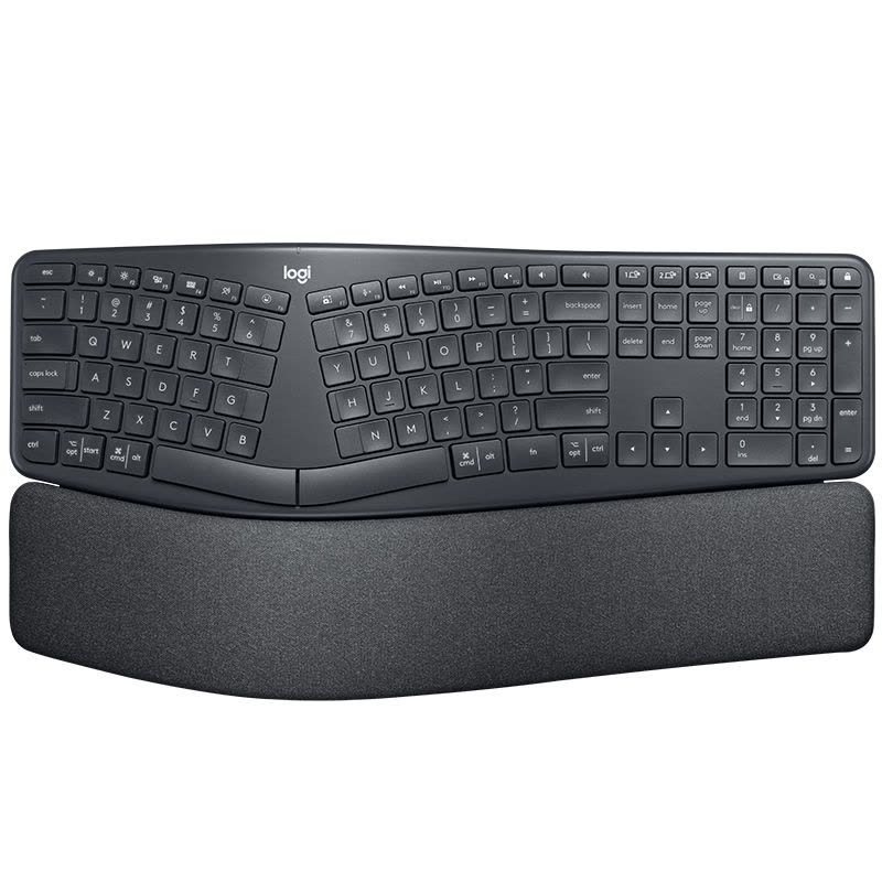 罗技ERGO K860商用无线蓝牙人体工学键盘掌托办公图片