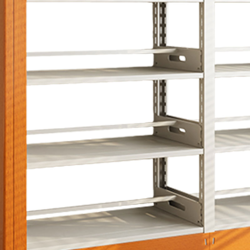 臻远ZY4072633 钢制书架黄色资料架 双面6层一列三组 2800*450*2000mm高清大图