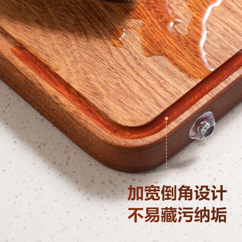 苏泊尔(SUPOR)砧板乌檀木整木菜板实木家用擀面案板方形切菜板加厚 W402825AC1高清大图
