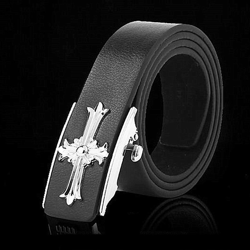 无牙无孔皮带男士真皮自动扣韩版休闲内穿裤子腰带男 110 无牙无孔010