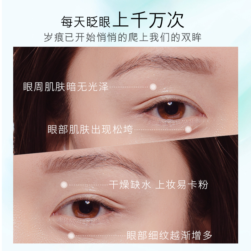 欧佩逆龄舒纹滚珠眼霜补水保湿淡化细纹黑眼圈紧致眼周清爽易吸收