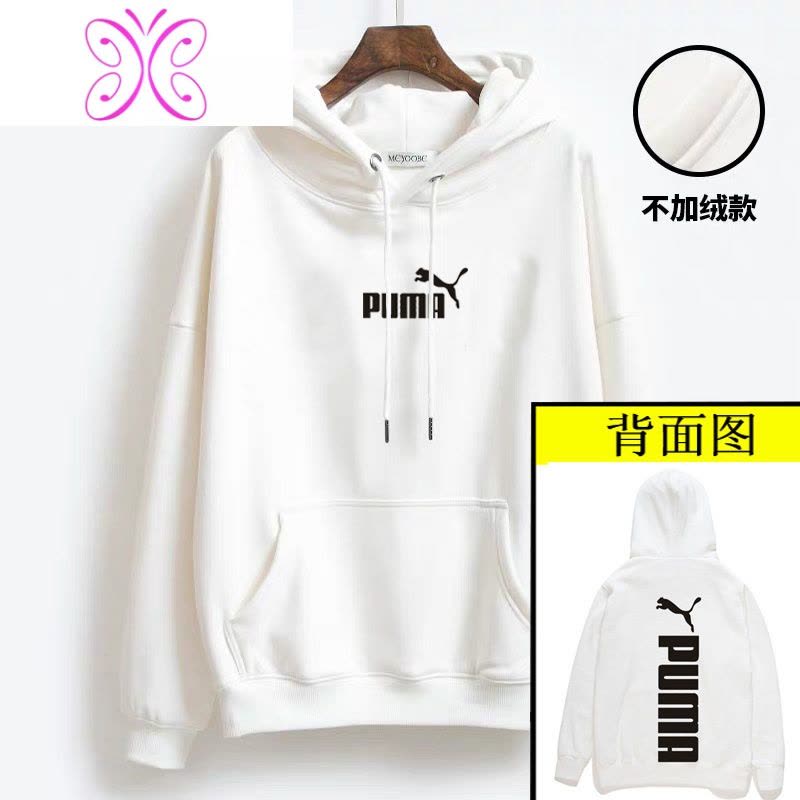 YUANSU卫衣秋冬男女2020新款潮流加绒加厚连帽情侣款帽衫运动装休闲衣服卫衣图片