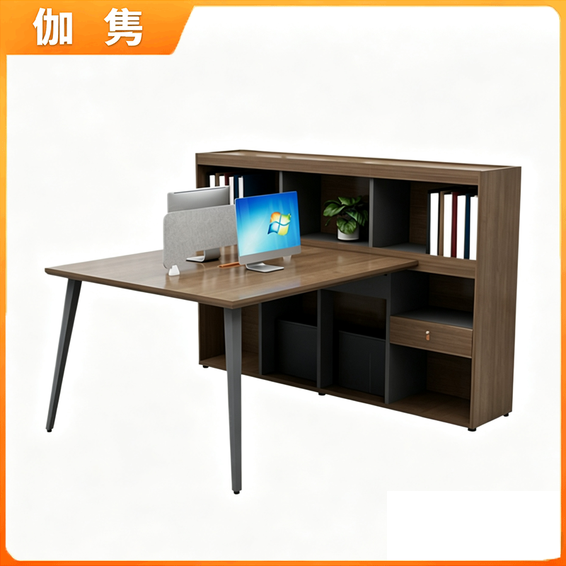 伽隽 电脑桌双人位 200*150*110cm 张高清大图