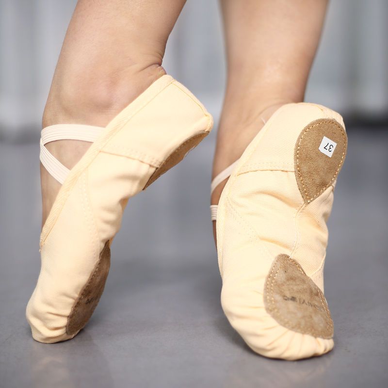 34驼色舞蹈鞋女软底练功鞋猫爪鞋男成人形体鞋训练艺考显脚背驼色芭蕾