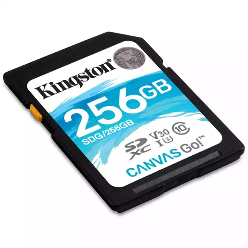 金士顿(Kingston)256GB SD卡 读90MB/s写45MB/s V30 U3 CLASS 10高速相机存储卡