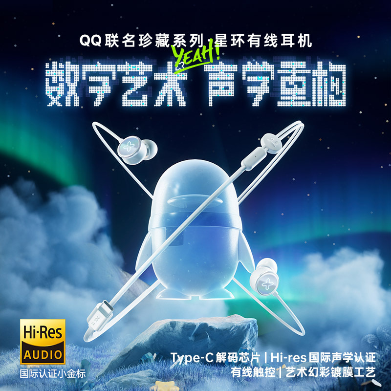 SONGX 有线耳机type-c入耳式耳机Hi-Res金标认证K歌游戏华为小米vivo苹果15手机ipad通用扁头