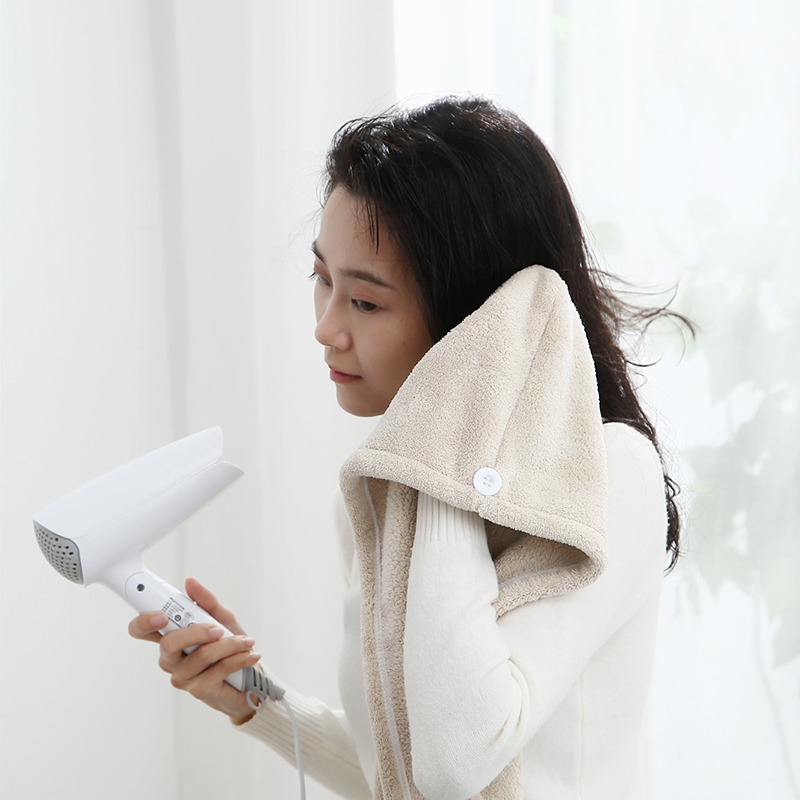 干发帽女吸水速干毛巾擦头发包头巾可爱韩国洗头帽子加厚 三维工匠 兔耳朵-蓝色[1个装]高清大图