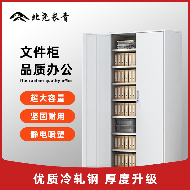 北尧长青文件柜办公柜钢制铁皮柜资料柜档案柜储物柜财务室凭证柜8层空间