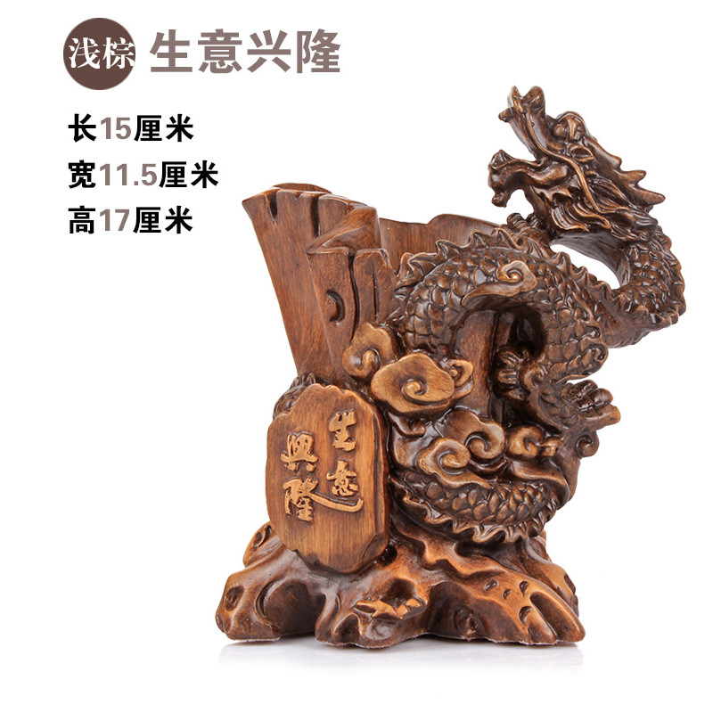 美帮汇马到成功马笔筒摆件创意办公室桌面书房装饰品送老师领导商务礼品高清大图