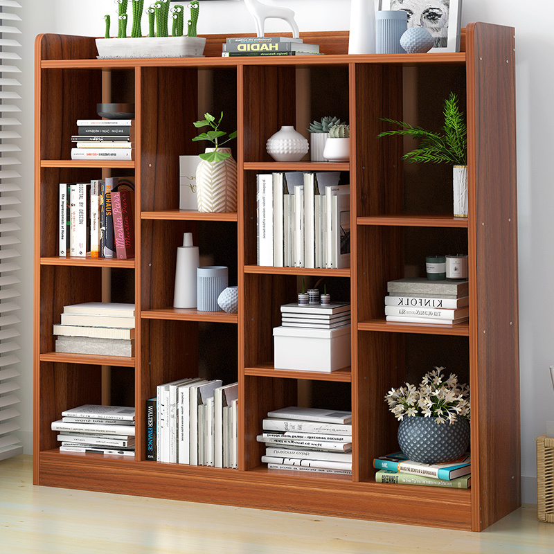 简易书架落地卧室收纳置物架客厅储物柜经济型家用书房大容量书橱视频