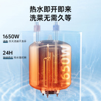 [国补20%]华帝(VATTI)热水器储水式家用速热7重防护防电墙6.8L小厨宝i14036 6.8L 1650W