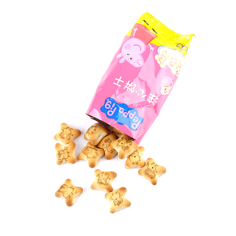 小猪佩奇PeppaPig草莓味注心饼干40克 盒装宝宝零食
